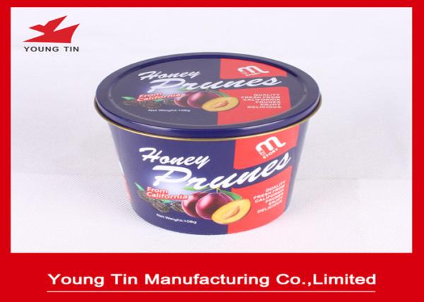 Reuseable Round Gift Tins YT1076 , Large Dried Foods Packaging Container With