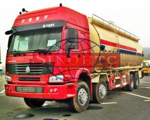 Quality 8x4 Dry Bulk Cement Truck HW76 / HW79 Cabin Model Low / High Roof Cabin wholesale