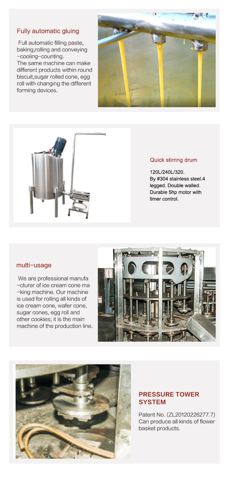 Stainless Steel , Automatic Waffle Basket Production Line.