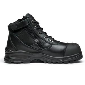 Quality Black Corrected Top Layer Corrected Leather SBP Standard Steel Toe Safety Boots wholesale