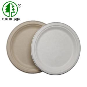 Quality Eco-Friendly Sugar cane Bagasse Single-use 8inch Plates Made in China wholesale