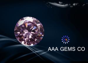 Quality 0.84CT pink Decorations Round moissanite gemstone for earrings / pendants wholesale