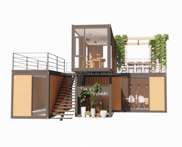 Modular Prefabricated Houses Made of Galvanized Steel Square Tubes for Office