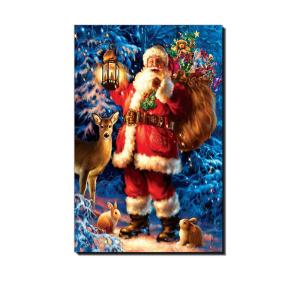 Quality 2 Pictures Changed Lenticular Flip 3d Merry Christmas Greeting Card 12 x 17cm wholesale
