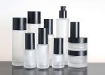 Frosted Lotion Pump 500ml Cosmetic Glass Jar Label Printing