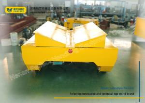 Quality 15 Ton Yellow Coil Transfer Trolley / Heavy Load Cart With Four Wheels wholesale