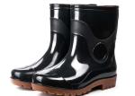 Black Medical Protective Boots / Medical Safety Boots Waterproof