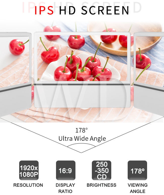 Small 23.6" 178 Degree Wall Mounted Digital Signage Elevator Advertising Screens