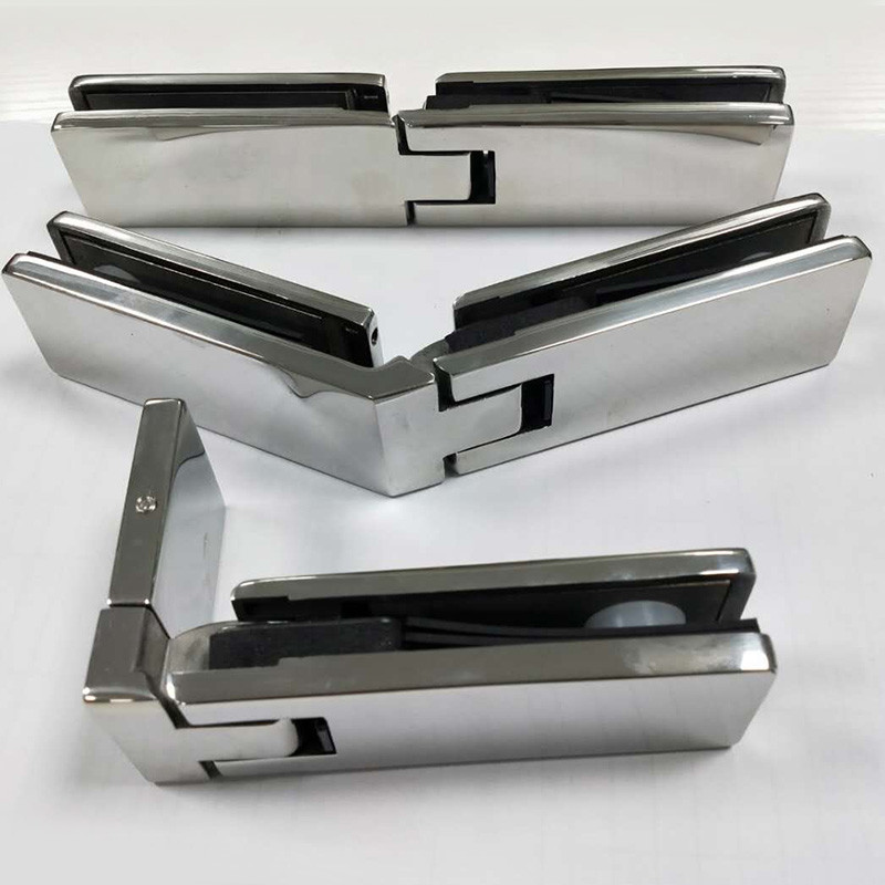 SUS304 Stainless Steel Casting Bathroom Glass Door Hinges High accuracy
