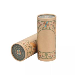 Quality Custom Logo Printing Kraft Paper Tube for Coffee Tea Packaging wholesale