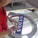 Volvo Round outdoor vacuum forming 3D car logo Illuminated LED Acrylic Auto