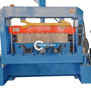 Quality Steel Construction Decking Sheet Floor Cold Roll Forming Machine PLC Control wholesale
