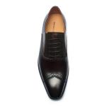 Custom Dark Wine Mens Lace Up Leather Dress Shoes