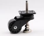 Black Nylon6 670kg Universal Caster Wheels Rotation Flexibility
