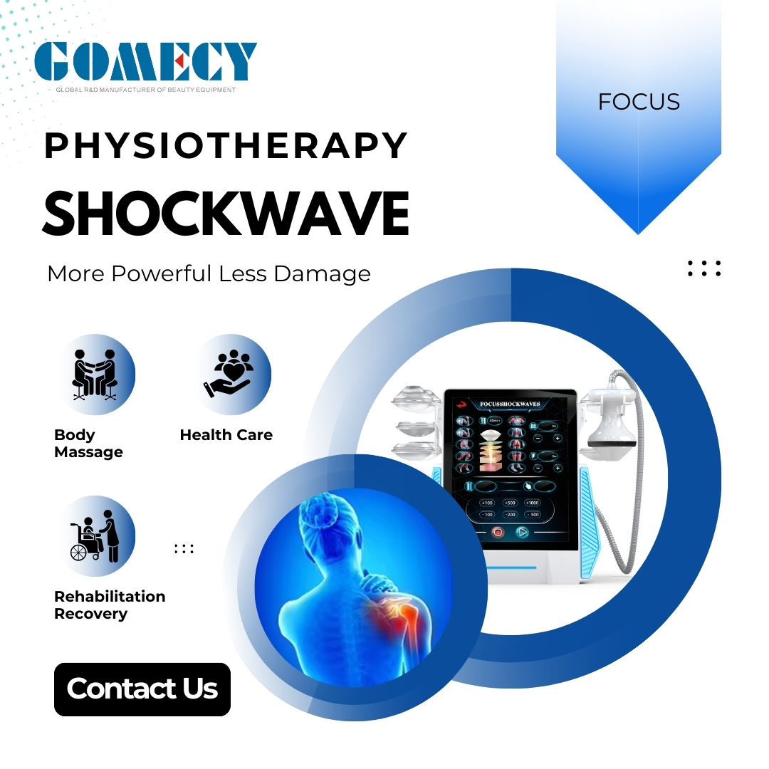 Portable Focus Shockwave Therapy Equipment For Physiotherapy Deep Tissue Healing Pain Relief Machine