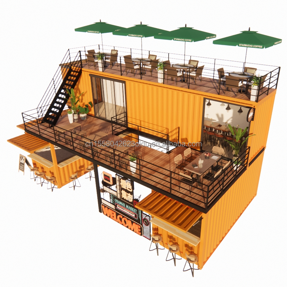 Experience the Best of Beer/Coffee/Food Kiosks with Our 40FT Container Bar and Terrace