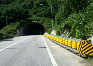Quality Red Color Protective Safety Roller Barrier For Tunnel Entrance Tunnel Portal wholesale