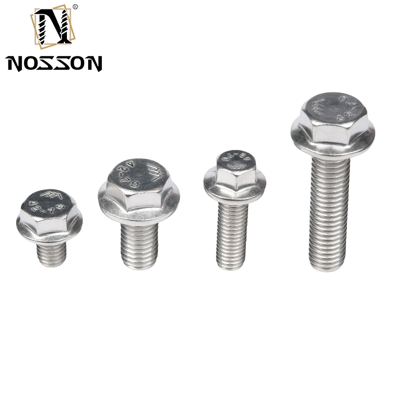 Sliver Carbon Steel Black Oxide Hex Flange Bolt Half Thread DIN6921 Standard Stainless Steel 4.8 8.8 10.9 12.9 with ZINC Finish