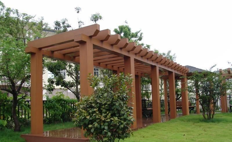 2M 2.2M Wood Plastic WPC Pergola HDPE Composite Pergola Material