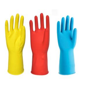 Quality L50g Dip Flocklined Rubber Gloves For Washing Dishes wholesale