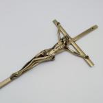 56.7 * 15.8cm Coffin Crucifix , Large Metal Crucifix Zamak Material Customized