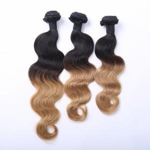 Quality Doulde Drawn Blonde Hair Color Silky Straight Brazilian Hair Extension wholesale