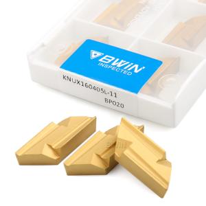 Quality KNUX160405L Tungsten Carbide Inserts Cemented PVD Coating Turning Cutter wholesale