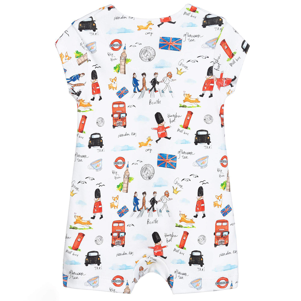 Summer Cotton Short Sleeve Plain Printed Baby Girl Boy Rompers Infant Jumpsuits