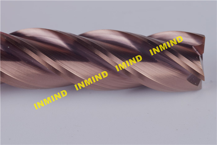 High Precision Square Long End Mill Bits , AlTiN Coating Metal Cutting Tools