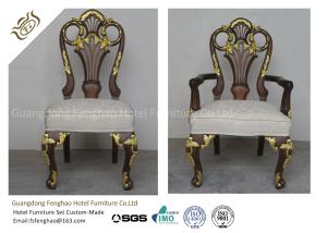 Quality Hardwood French Provincial Armchair Fabric Upholstered Side Chair wholesale