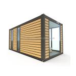 20ft Modern Prefabricated Steel Container House Wooden Color Living Prefab