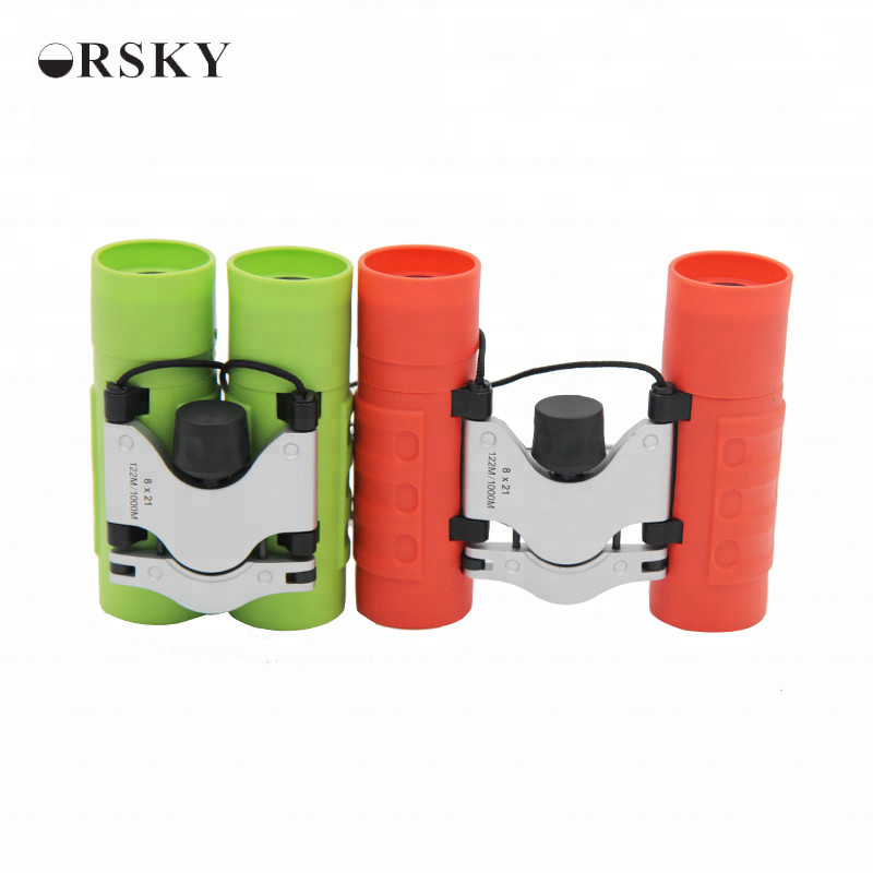 Yellow Green Red Cheap Foldable Binoculars 180g For Kids Traveling