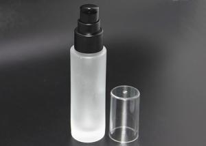 Quality 20ml 30ml Clear Frosted Cosmetic Glass Bottle Lotion Oil Foundation With Pump wholesale
