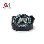 Vintage Denim Sculpture Craft Men's Leather Belts Needle Buckle Fashion Belts