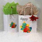OEM Clothing Packaging Brown Grocery Bags Recyclable Christmas Gift Bags