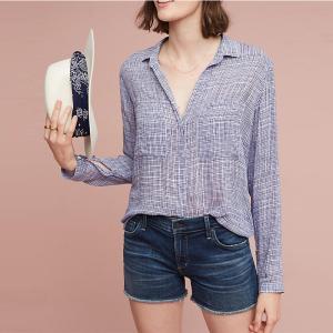 Quality 2017 Women work blouses deep v-neck long sleeve shirts for women wholesale