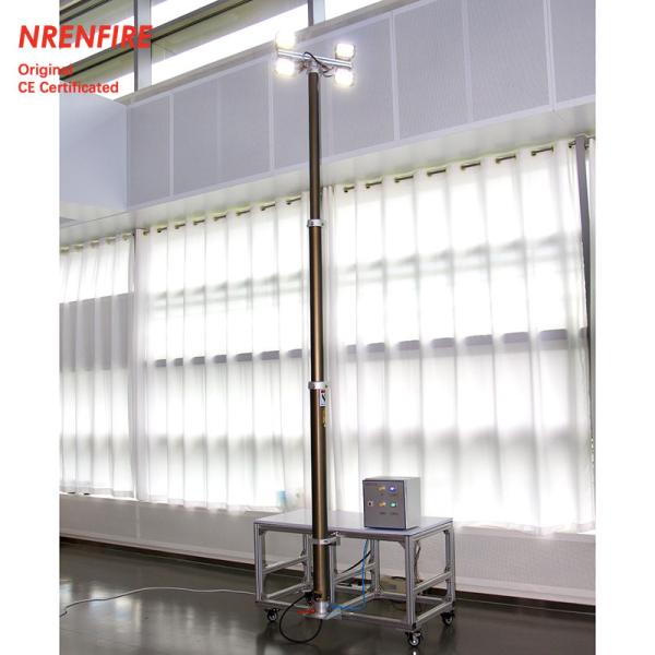 4.6m pneumatic telescopic mast light tower-inside wires-4x60W LED-remote control