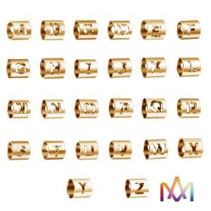 Quality 26Pcs Mirror Polished Hollow Uppercase Initials Alphabet Charms wholesale