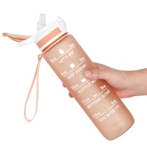 Quality Colorfully Time Marked Water Bottle BPA Eco Friendly Tritan PP Silicone wholesale