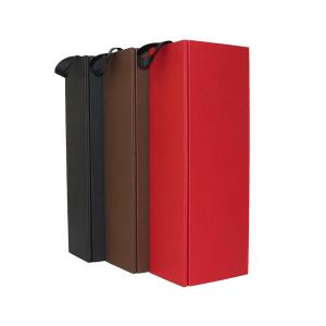 Quality 9cmx9cmX33cm Individual Wine Glass Boxes , Christmas Wine Box Collapsible Type wholesale