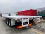 3 Axles 20FT 40FT Semi Truck Flatbed Trailer Container Transportation 60-100