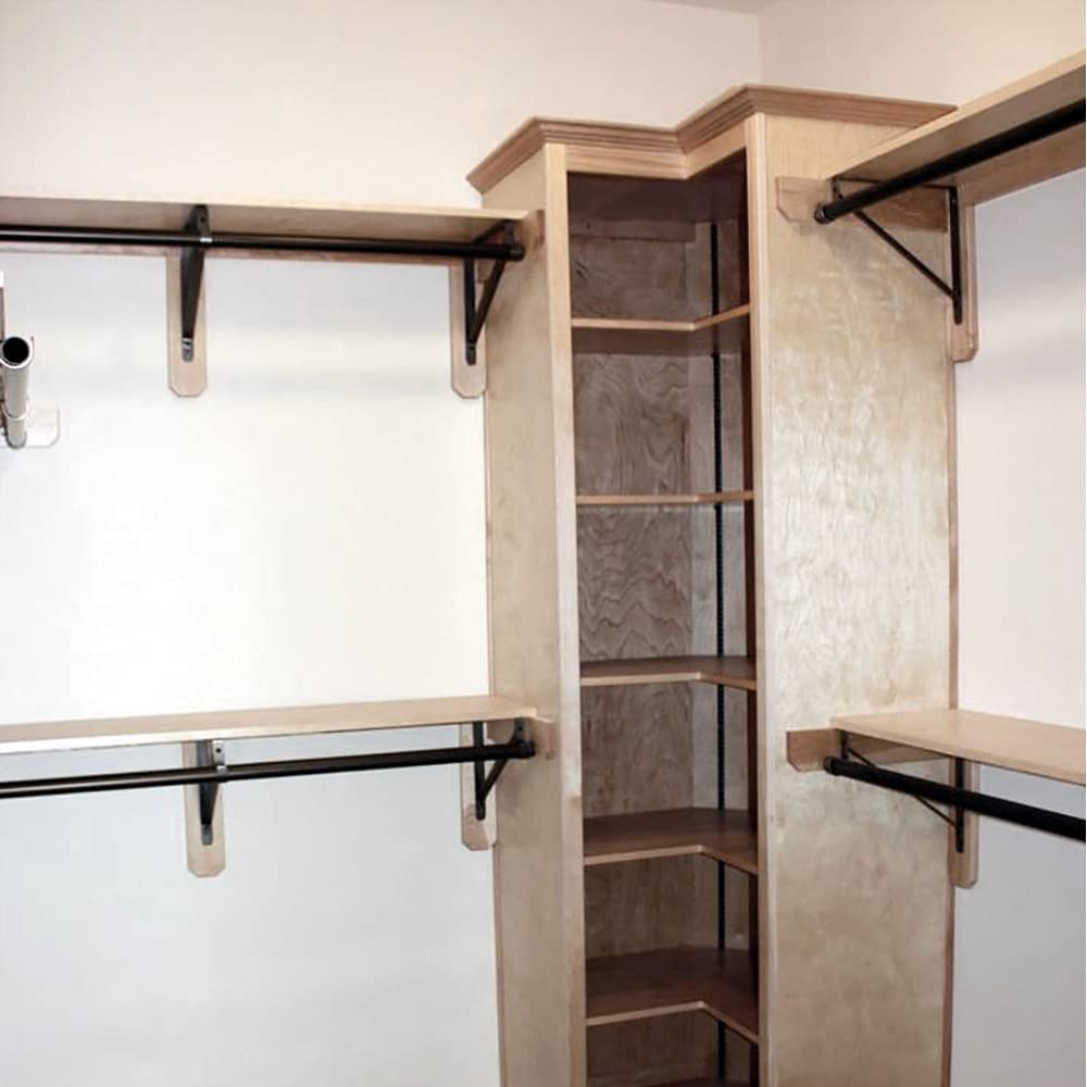 15*9inch Wall Mounted Shelf Brackets Clothes Hanger Pole Closet Rod Support Bracket