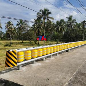 Quality Hot Dipped Galvanized EVA Roller Barrels Anti-Corrosion Rolling Guard Rails For Road wholesale