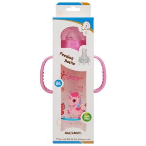 Quality 8oz 240ml Newborn Baby Feeding Bottle with double handle PP wholesale