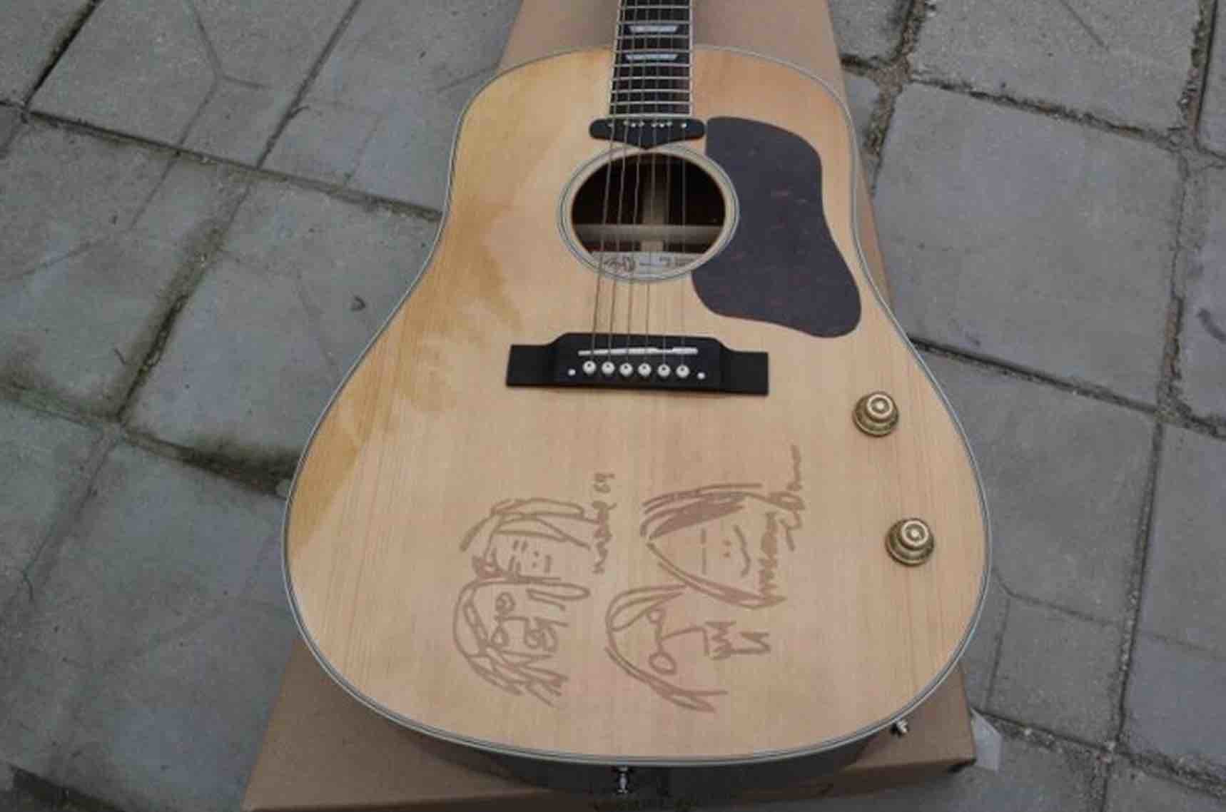 Custom Grand 70th Anniversary John Lennon Museum Model J160E Acoustic Guitar
