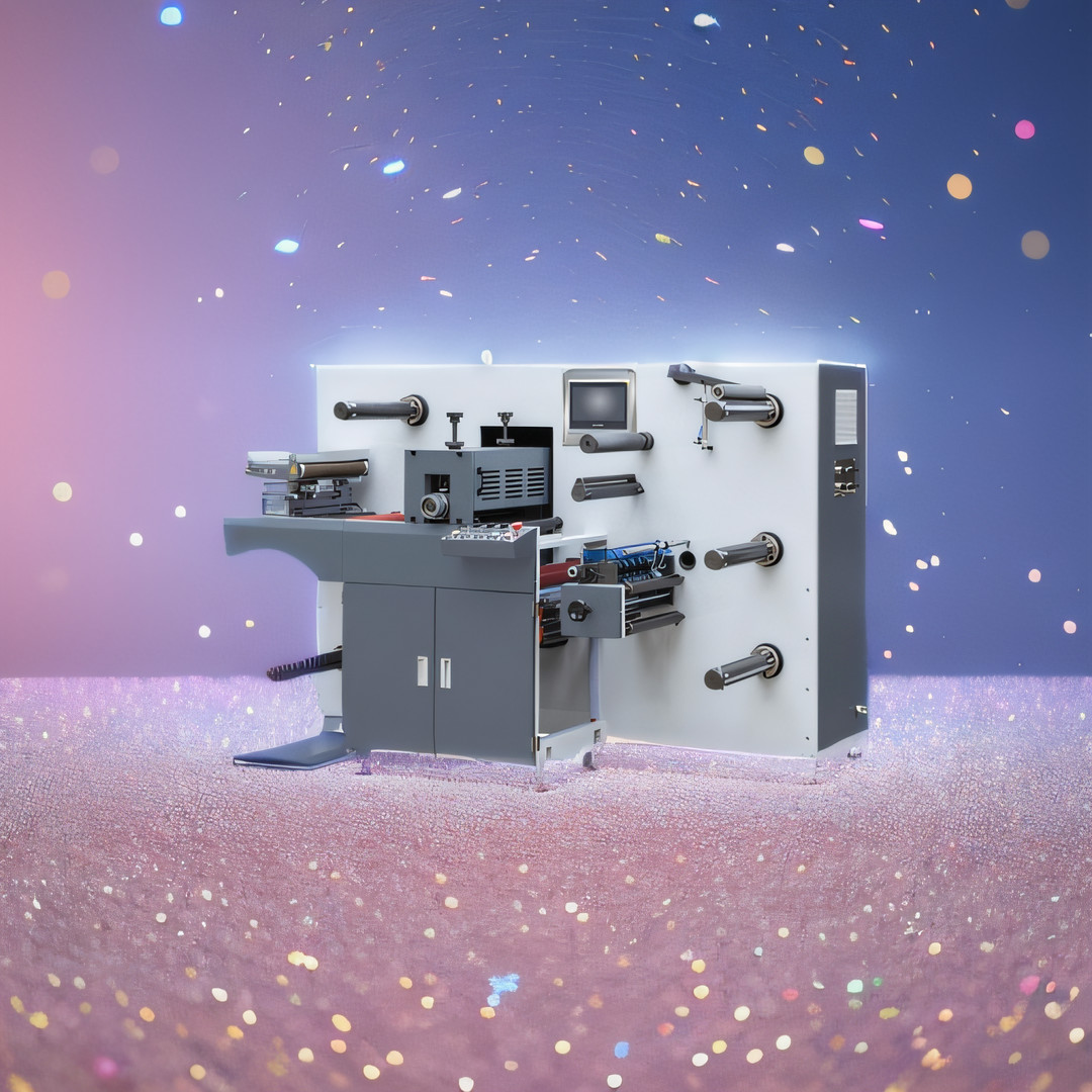 INTERMITTENT SEMI ROTARY LABEL DIE CUTTING WITH TURRET SLITTING AND REWINDING MACHINE SNOWBALL WASTE REWIND ECONOMICAL