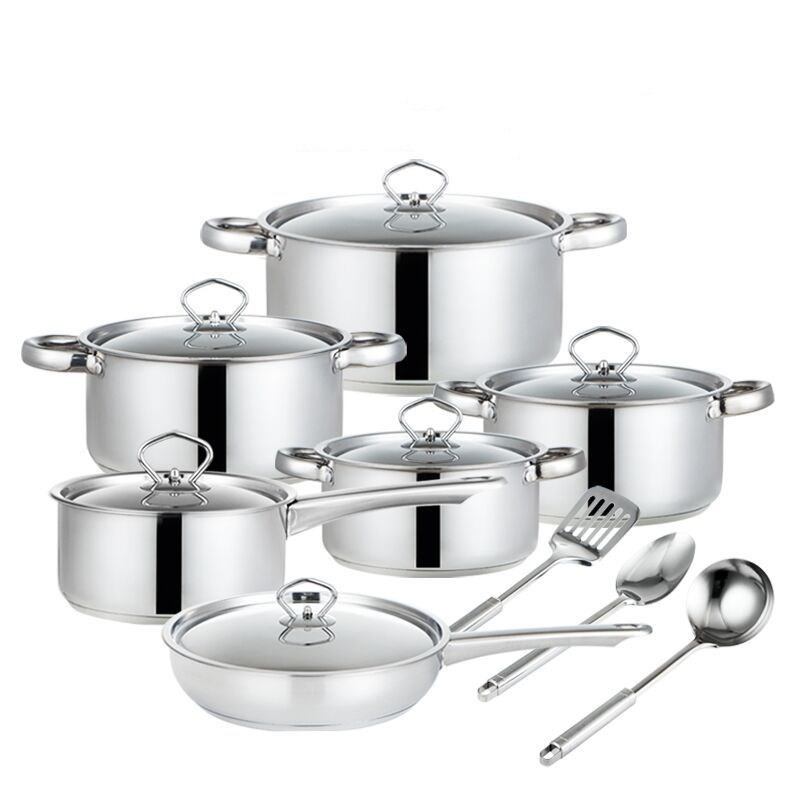Food Grade Stainless Steel Pot 15-Piece Set With Accessories