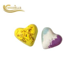 Quality Attractive Colorful Fizzy Cute Bath Bombs Heart Shaped Private Label wholesale