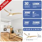 OEM Logo 1stshine 54" LED Ceiling Fan High Speed 3 Color Lighting Remote Control