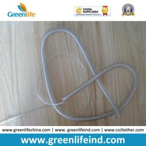Quality Steel Wire Spring Coiled Fishing Rod Leash wait for Metal Hooks on Two Ends wholesale